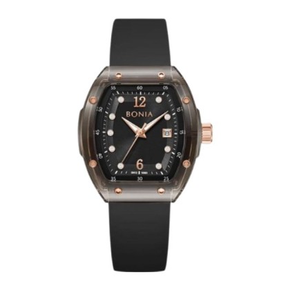 Bonia Contemporary BNB10881-2937 Black Silicone Women Watch